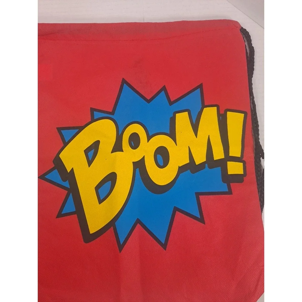 BOOM Superhero Drawstring Bags‎ Backpack With Superman Hand Embroidered